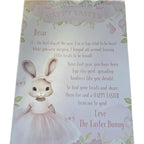 Personalised blue or pink letters from the Easter bunny