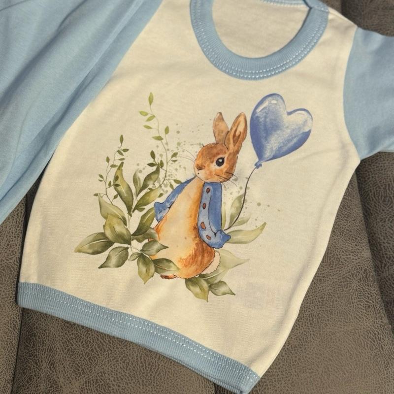 New baby bunny pyjamas making them a lovely gift to celebrate a newborn available in sizes 0-3 and 3-6 months can also add a name to them by leaving a note at the checkout or messaging me once ordered