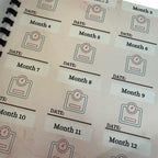 weight loss planner/journal with 15 different pages included to keep you on track