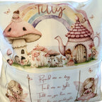 Personalised fairy pocket cushion, pillow. Would look beautiful in any little girls room. 40x40. Option to add on insert and plush
