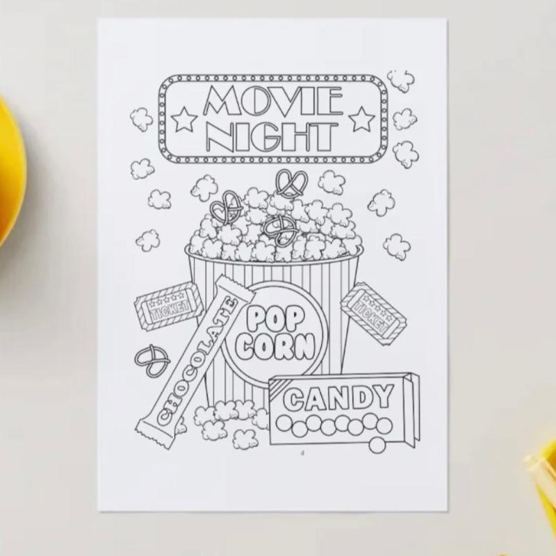 Junk food colouring book 20 pages to colour in all your favourite foods