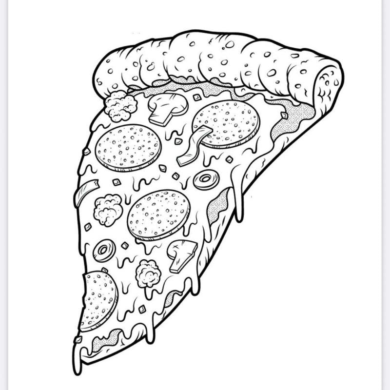 Junk food colouring book 20 pages to colour in all your favourite foods