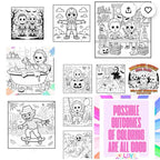 Funny horror colouring books 3 to choose from cute serial killer, spooky stoner and Halloween stoner