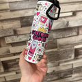 Caffine queen 20oz tumbler with 2 lid options lid and straw and flip up lid for hot and cold drinks