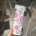 Cup of positivity 20oz insulated double walled tumbler for hot and colds drinks with lid and straw Colorful