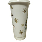 Christmas personalised cold cup with lid and straw Bottle Drinkware Water Bottles Reusable Portable Tumbler Washable Mug