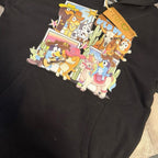 Wild West dog black hoody for children, picture detail is on the chest and the back of the one arm. The hoodie is made from organic cotton