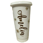 Christmas personalised cold cup with lid and straw Bottle Drinkware Water Bottles Reusable Portable Tumbler Washable Mug