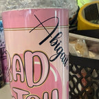 Personalised 20oz tumbler with lid and straw for hot and cold drinks