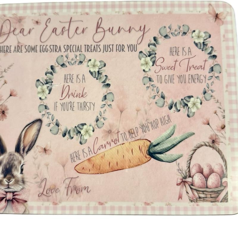 Personalised Easter treat boards to leave out for the Easter bunny. Great Easter gift gifts boys mother's day Hermione Granger