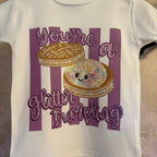 Glitter Dumpling T-Shirt for Children in Various Sizes 100% Cotton Fun Festive Design Perfect for Kids British Style