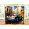 Fast car lovers 20 oz tumbler for hot and cold drinks with lid and straw Insulated Stainless Multicoloured Metal