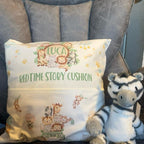 Personalised Bed time story let’s go on an adventure pocket cushion. Safari cushion, nursery cushion, pillow