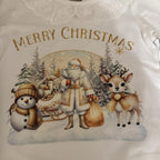 Christmas pyjamas gold and white theme can be personalised