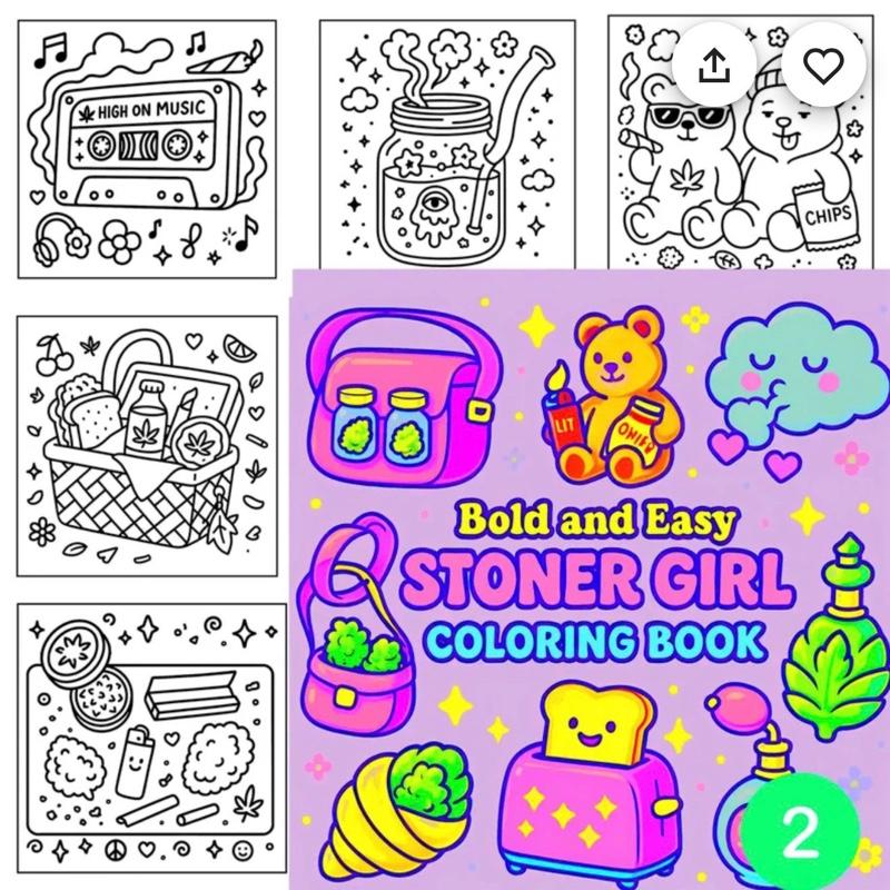 Funny adult stoner colouring books 4 to choose from