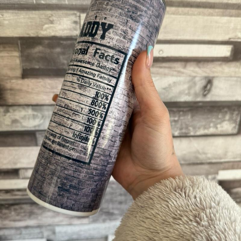 Super Dad 20oz Insulated Double Walled Tumbler for Hot and Cold Drinks with Lid and Straw Perfect Gift for Fathers