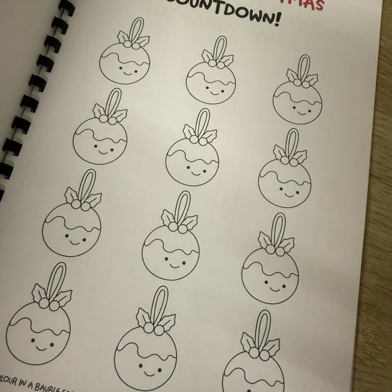 Personalised 12 days Count down to Christmas’s activity book