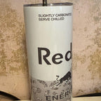 White and silver 20oz tumbler with lid and straw for hot and cold drinks