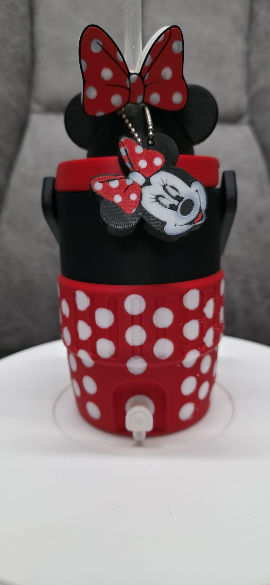 Red Bow & Polka Dot 3D Printed Can Cooler – 330ml