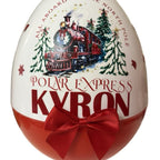 Red 16 inch jumbo Christmas train themed egg-perfect for filling with Christmas gifts