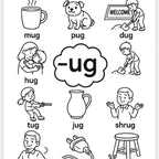 Phonics Colouring Worksheet Book with 20 Pages for Kids Learning Fun and Development