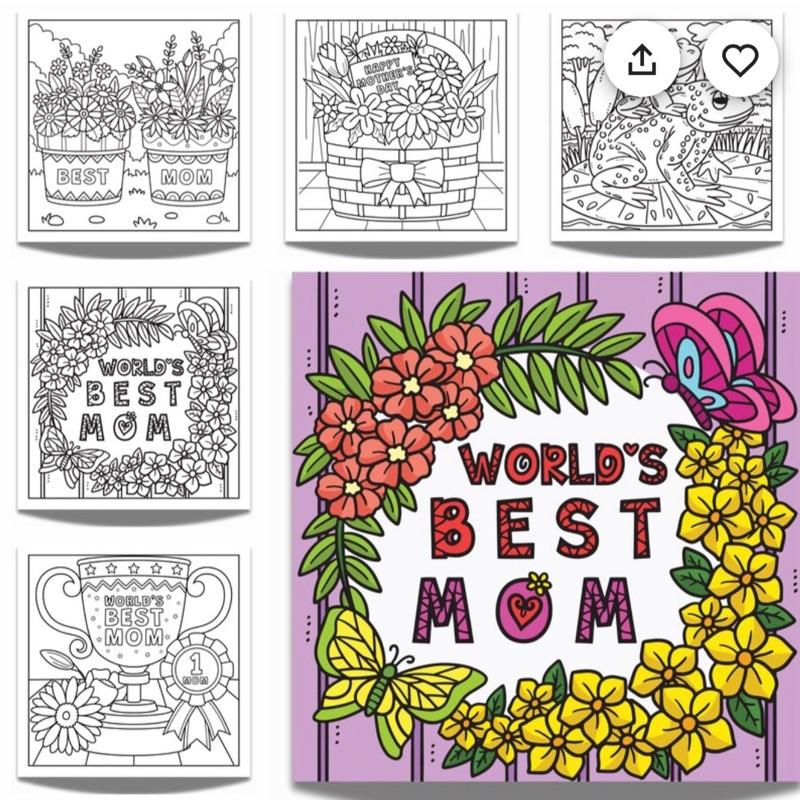 Mother’s Day themed colouring book perfect gift for any mums