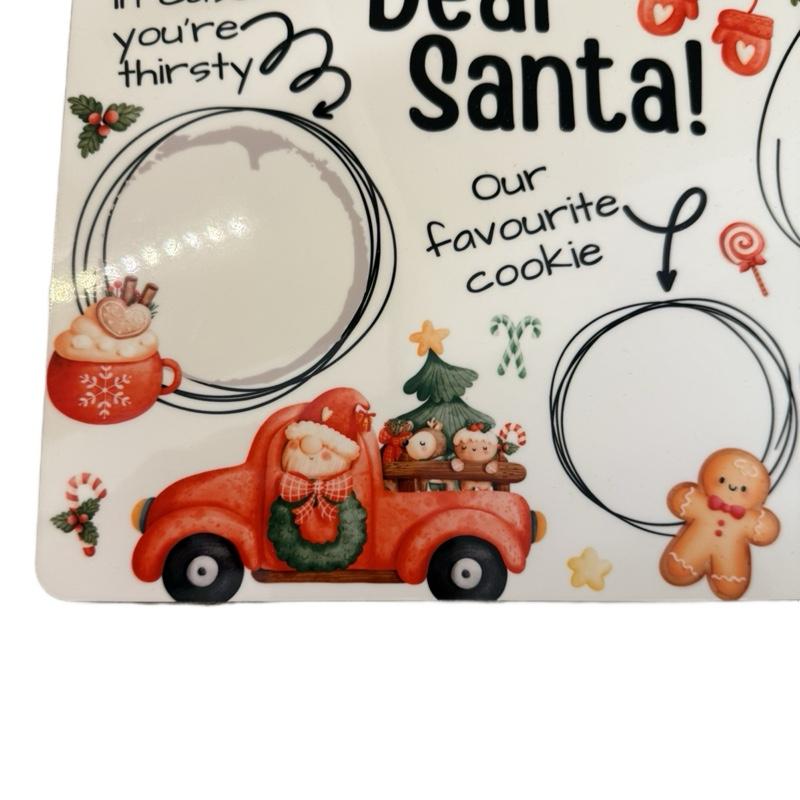 Dear Santa Christmas Eve Treat Board Ready Easy for Christmas Eve Our Favourite Cookie Design with Gingerbread Man & Reindeer