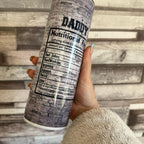 Super Dad 20oz Insulated Double Walled Tumbler for Hot and Cold Drinks with Lid and Straw Perfect Gift for Fathers