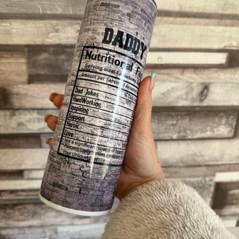 Super Dad 20oz Insulated Double Walled Tumbler for Hot and Cold Drinks with Lid and Straw Perfect Gift for Fathers