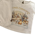 Christmas pyjamas gold and white theme can be personalised