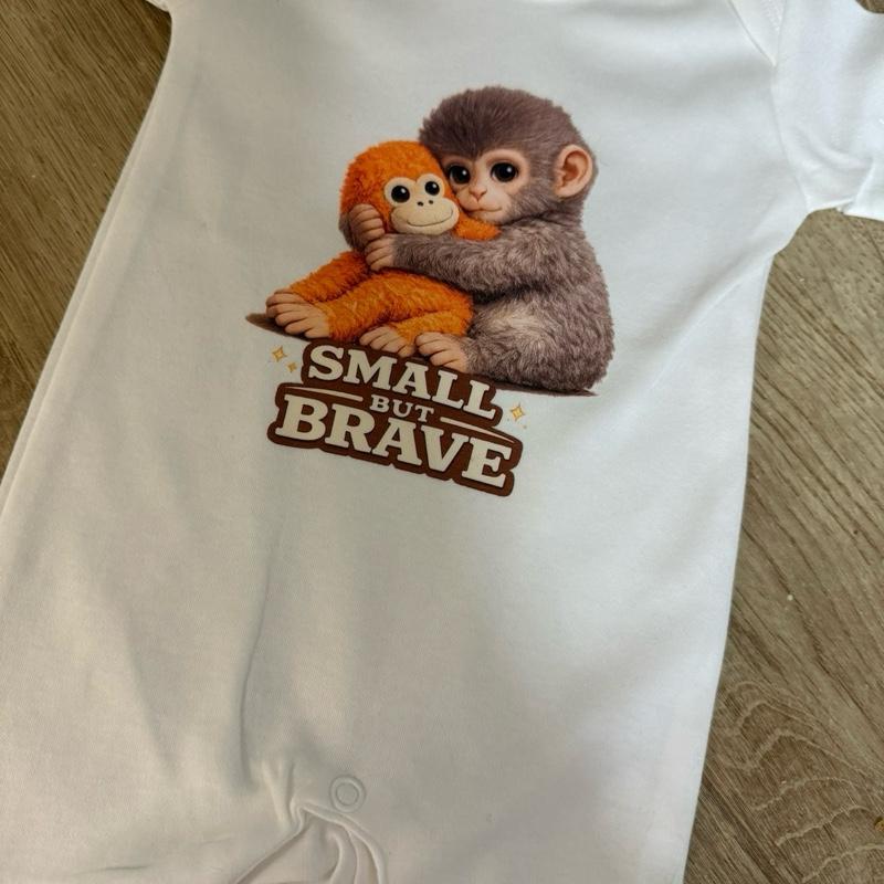Punch the monkey romper suite-small but brave