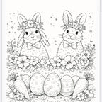 Easter Activity Pack for Children with Adorable Bunny Design and Floral Accents Approved - 17 pages activity pack