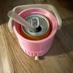 Can cooler, can holder, drink holders with lid and handle holds any 330ml can. Other colours to choose from Drinkware Colorful Printed. Keyring not included but can be brought separately. Add on option to include can opener and straw topper.
