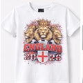 Childrens sized three lions football t shirt in support of the 2026 World Cup