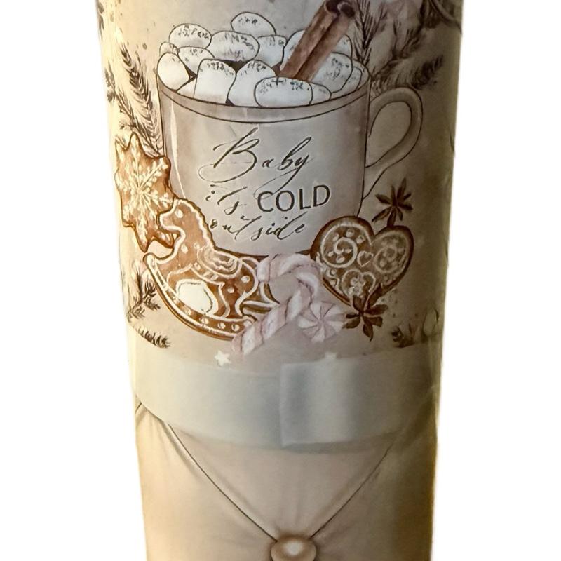 Christmas Themed Tumblers with Lid and Straw in 20oz and 12oz Sippy Cups Featuring Festive Gingerbread Design Bottle Drinkware Water Bottles Insulated Bottled Portable Washable Reusable Flasks