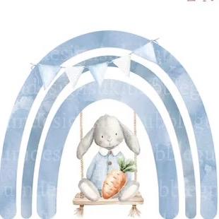 Personalised 16 inch Jumbo Plastic Storage Egg with Ribbon Bow and Bunny Design Perfect for filling with Easter Gifts
