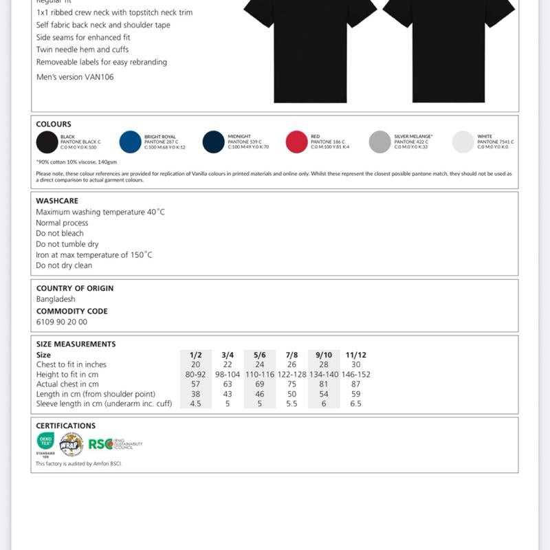 Children’s unisex personalised together in red t-shirt with Teddy bear on. Available in different colours