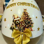 Personalised White and gold 16 inch jumbo egg perfect for filling with Christmas gifts