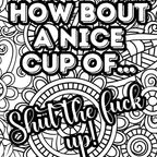 Adult themed humour colouring book 20 pages