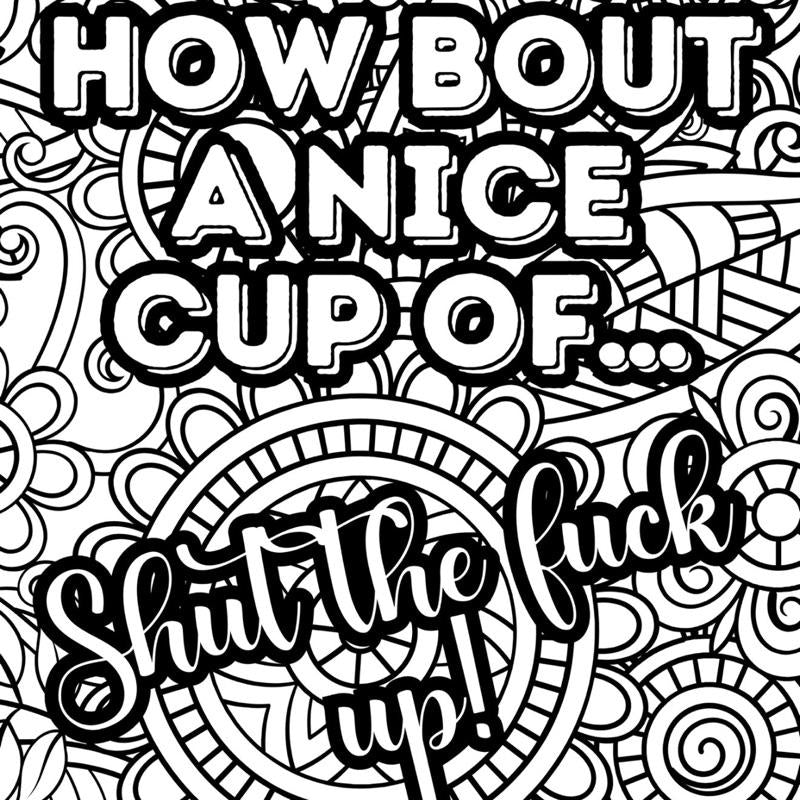 Adult themed humour colouring book 20 pages