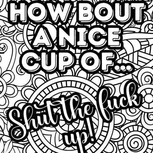 Adult themed humour colouring book 20 pages