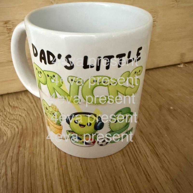 Funny Father’s Day personalised cactus mug, gifts for dads, coffee drinkers gifts, tea drinker gift, funny gifts, Father’s Day, 11oz ceramic mug Swear Message