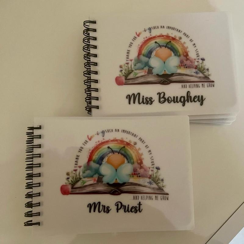Personalised Teachers a6 notebook, perfect appreciation, end of term gift