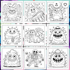 Bold and easy creepy monster colouring book