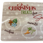Personalised Santa Treat Board for Christmas Eve with Carrots and Cookies Design for Festive Fun