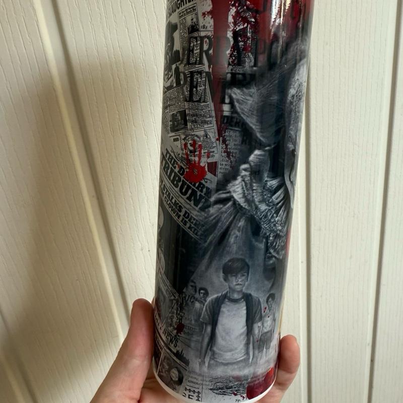 Scary Halloween clown 20oz tumbler with lid and straw and for hot and cold drinks