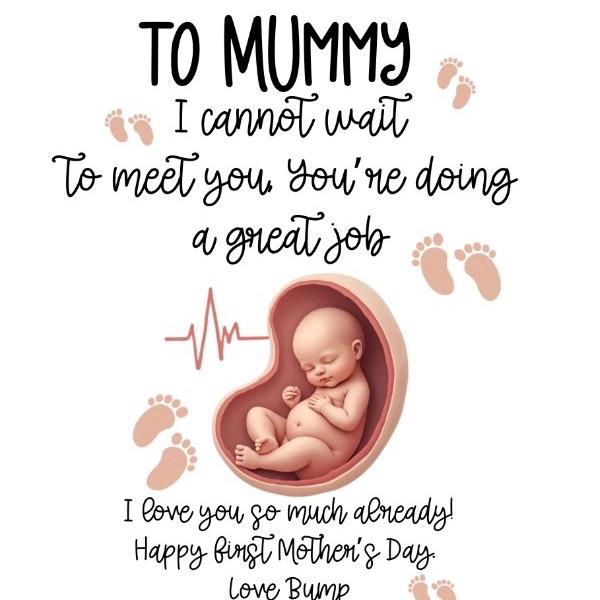 First Mother's Day Mug - To Mummy I Cannot Wait To Meet You You're Doing A Great Job Love Bump Gift