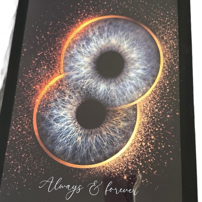 Custom Iris art photo Print - Unique Eye Art - Meaningful Gift - Always & Forever Design - Wall Art Black/white magnetic frame included Decor Room Artistic Ornaments Decoration-Iris art work Photo