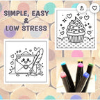 Cute and easy Cozy girl love colouring book activity pack