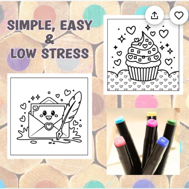 Cute and easy Cozy girl love colouring book activity pack